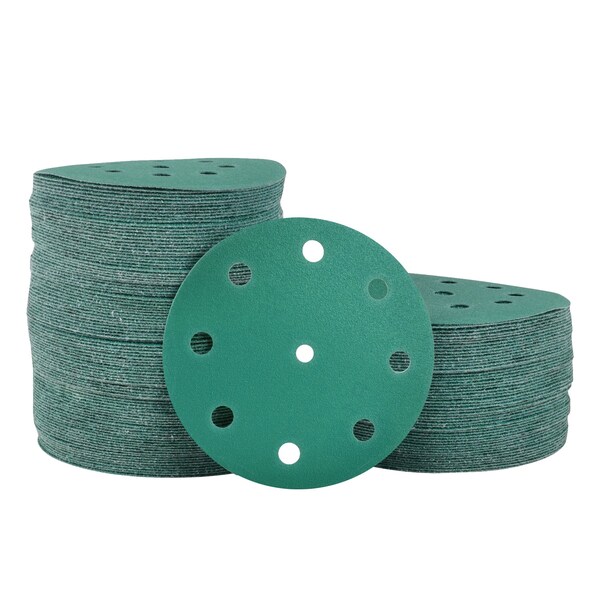 Legit Grit 5 inch Sand paper Disc, 9-Hole, 80 Grit, 150PK - LG5-980-150