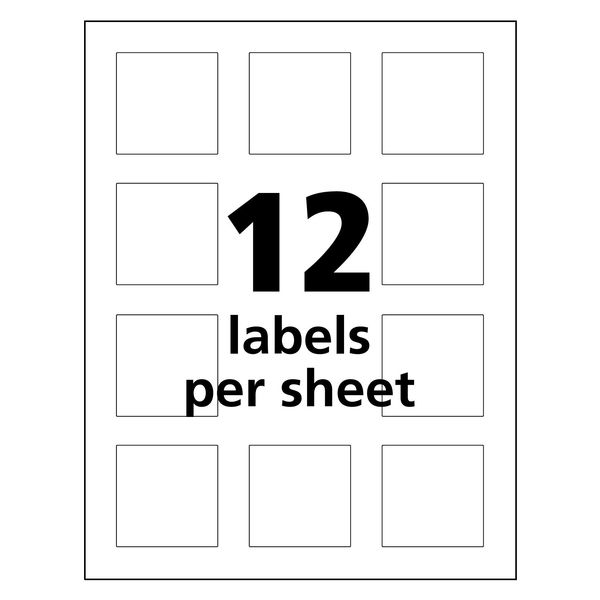 Avery 2" x 2" GHS Chemical Labels for Laser Printers, 600 labels/50-sheets - 7278260506