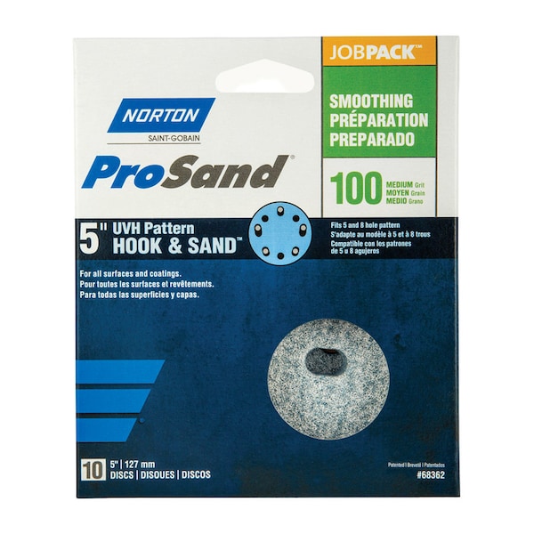 Norton Abrasives 8 Hole, Ceramic Alumina, 100 Grit, Coated Type - 07660768362