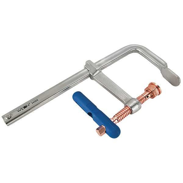 Wilton 16 in Bar Clamp, Copper-Plated Steel Handle and 4 3/4 in Throat Depth - 2400S-16C