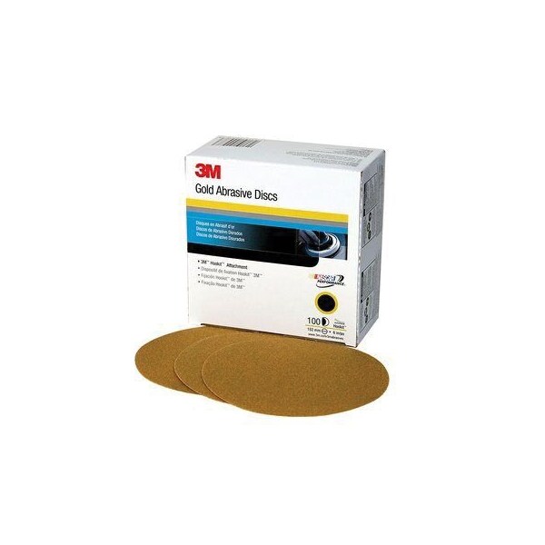3M 3M Hookit Gold Disc 236U, 00980, 6 in, P150C, 100 discs per box, 100PK - 7000118755