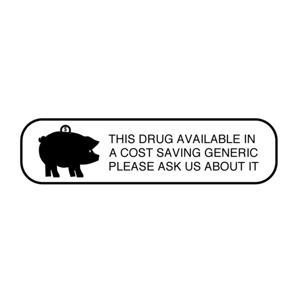 Nevs Auxiliary Label, White W/ Black Text, 3/8" x 1-1/2", 1000 Labels per Roll - PAUX-104
