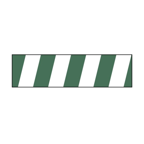 Nevs Mini - Striped Flag - White w/Dark Green - 3/16" x 1" - NEV40093