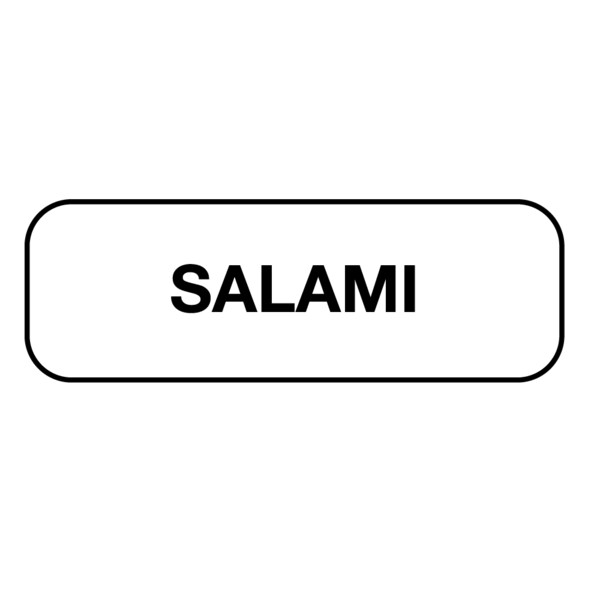 Nevs Salami Label 1/2" x 1-1/2" - DIET-558