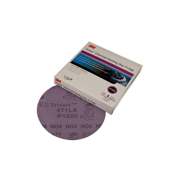 3M 3MTM TrizactTM HookitTM Clear Coat Sanding Disc, 02094, P15005, 25PK - 7100324144