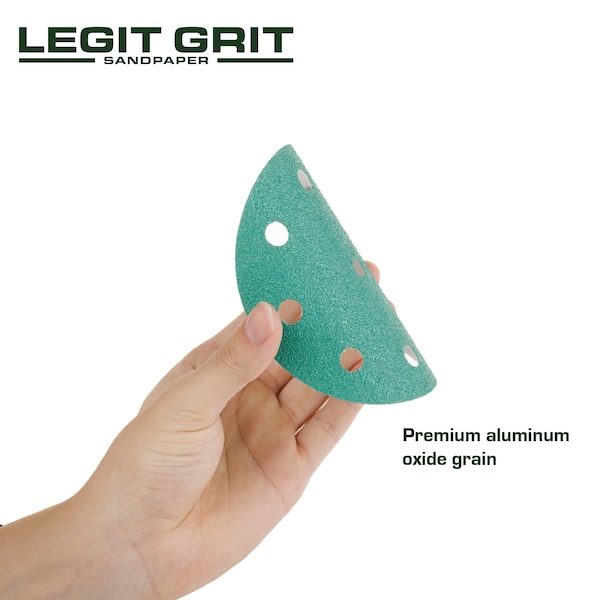 Legit Grit 5 inch Sand paper Disc, 9-Hole, 60 Grit, 100PK - LG5-960-100
