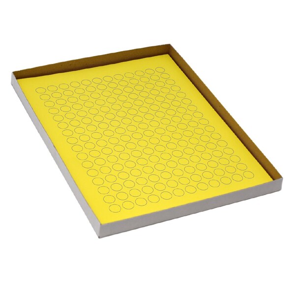 Globe Scientific Label Sheets, Cryo, 13mm Dots, for 1.5-2mL Tubes, 20 Sheets, 192 Labels per Sheet, Yellow, 3840PK - LCS-D13Y