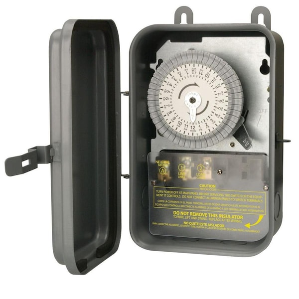 Temporizador mecánico de uso rudo para interiores con caja de metal - 224226