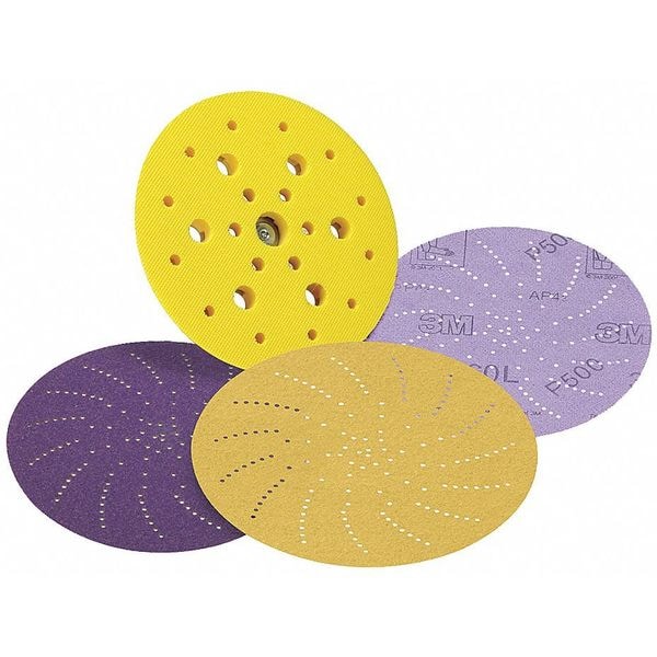 3M Hook-and-Loop Sanding Disc, 3" Dia, Multi-Hole, Aluminum Oxide, P1000 Grit, Open Coat Type, 360L - 7010029940