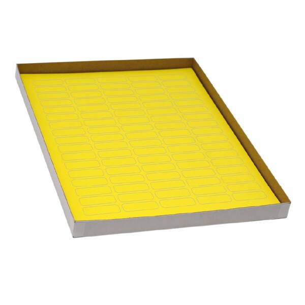 Globe Scientific Label Sheets, Cryo, 33x13mm, for 1.5-2mL Tubes, 20 Sheets, 85 Labels per Sheet, Yellow, 1700PK - LCS-33X13Y