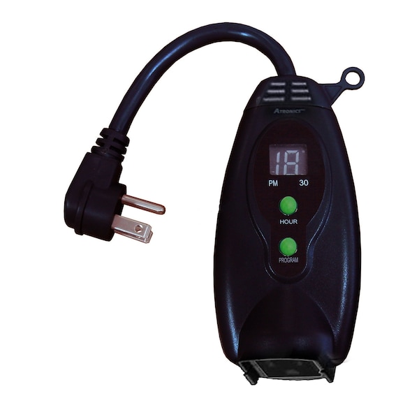 Temporizador de calentador exterior único en negro de 15 AMP de American Imaginations en 120V - AI-37428