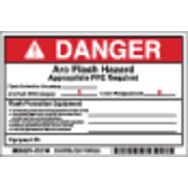 Brady Arc Flash Protection Label, 4 In. H, PK5, 121100 - 121100