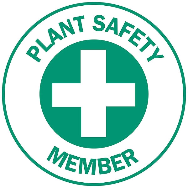 Brady Hard Hat Emblem Labl, 2in. dia., Vinyl, PK4, 49571 - 49571