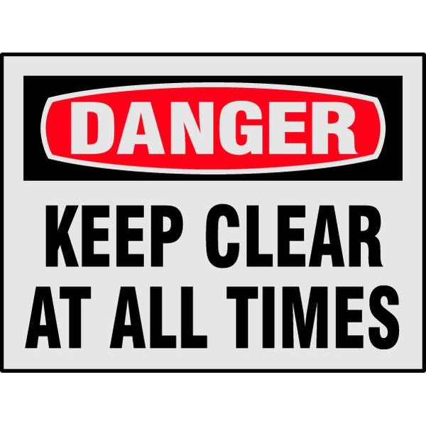 Brady Danger Label, 3-1/2 In. H, 5 In. W, PK8, 27407LS - 27407LS