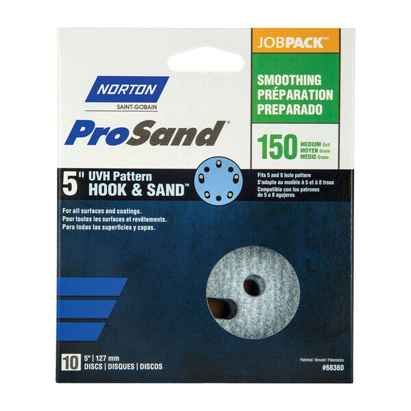 Norton Abrasives 8 Hole, Ceramic Alumina, 150 Grit, Coated Type - 07660768360