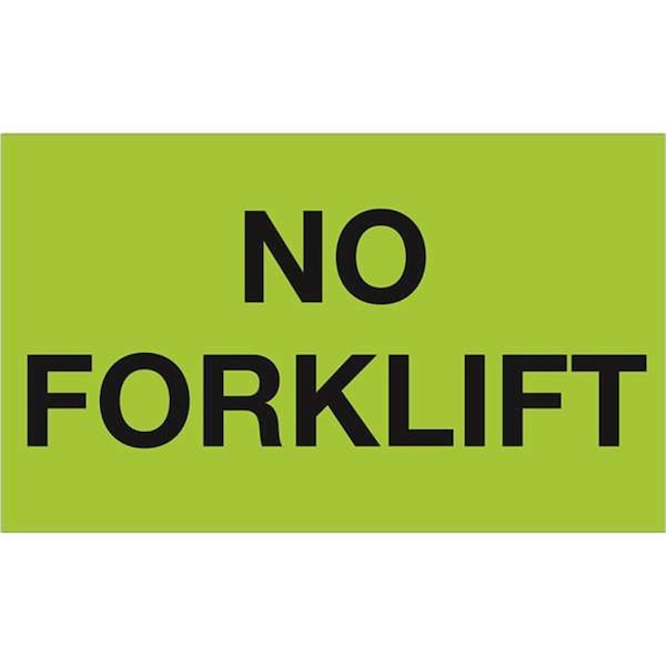 Bondad 3 x 5 in. - No Forklift Fluorescent Green Labels - BO3348845
