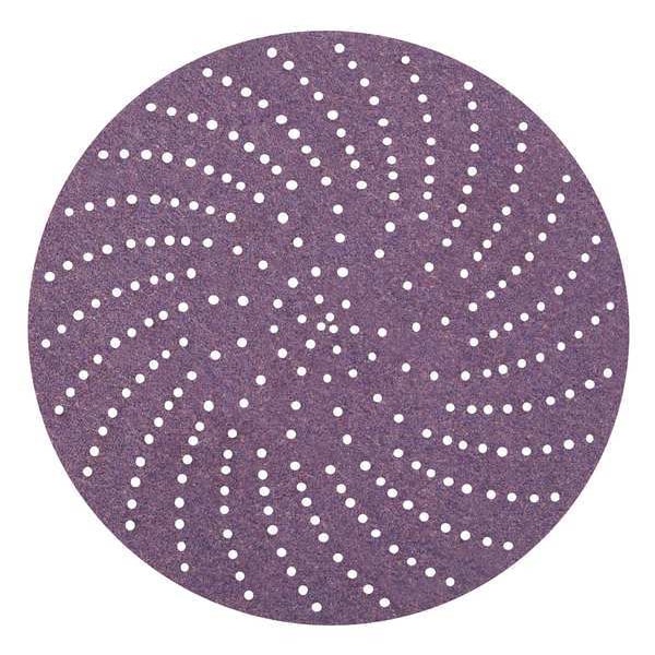 3M Cubitron Hook-and-Loop Sanding Disc, 6 in Dia, Multi-Hole, Ceramic, 120 Grit, Coated Type, 775L - 7100045073