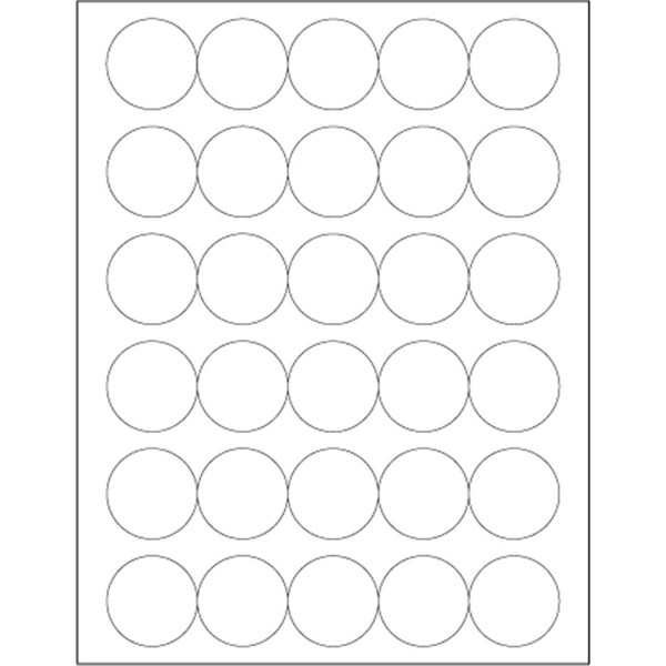 Bondad 1.5 in. White Circle Laser Labels, 3000PK White - BO3350579