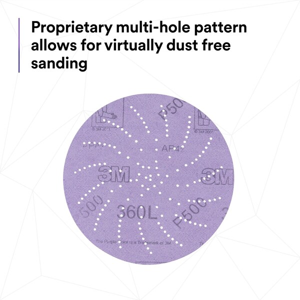 3M Hookit Clean Sanding Dsc 360L, 20804, 6in P600,500/pk - 7100077625