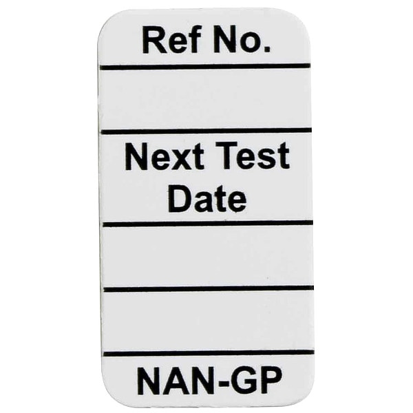 Brady Nanotag(tm) Insr, 1-1/4 x 5/8 In, PK100, NAN-GP W - NAN-GP W