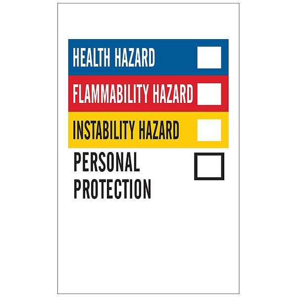 Brady NFPA Label, Vinyl, 1-1/4 In.W, PK500 - 121161