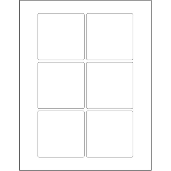 Bondad 3 x 3 in. White Rectangle Laser Labels, 600PK - BO3361011