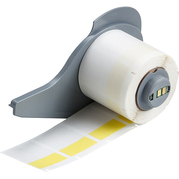Brady Label, 1 in W, Clear; Yellow - M7-31-427-YL