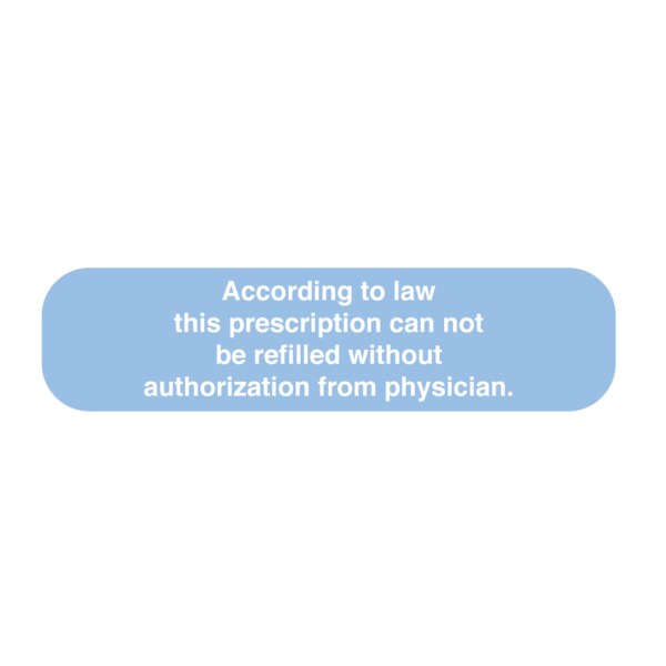 Nevs According To Law This Prescription Can Not Be… 3/8" x 1-1/2" - PAUX-3
