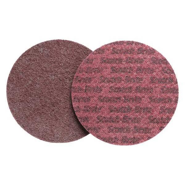 Scotch-Brite Hook-and-Loop Surface Conditioning Disc, 5" Dia, Center Hole, Aluminum Oxide, Non-Woven Type, AL-DH - 7100075577