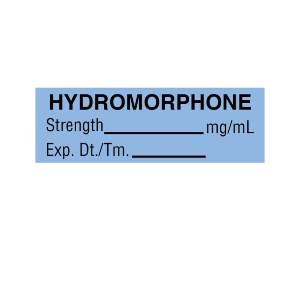Nevs Tape, Hydromorphone, Strength mg/ml Exp., DT 1/2" x -1/2" Blue w/Black - VW-0126