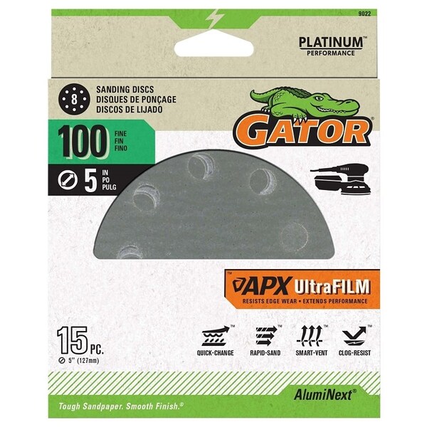 Gator DISC SANDING 8H H&L 100GRT 5IN - 9022