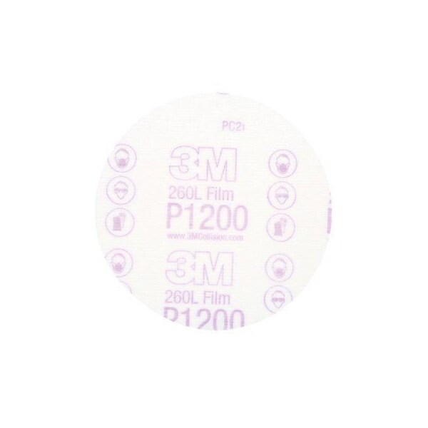 3M 3M Hookit Finishing Film Disc, 00952, 5 in, P1200, 100 dscs pr bx, 4 bxs pr cs, 100PK - 7000000563