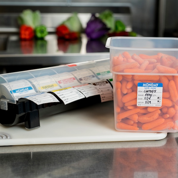 National Checking Label Locker 2"x3" Day Of The Week Removeable Plastic Dispenser - R2KIT