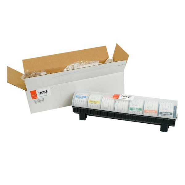 National Checking Label Locker 2"x3" Day Of The Week Removeable Plastic Dispenser - R2KIT