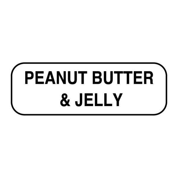 Nevs Peanut Butter & Jelly Label 1/2" x 1-1/2" - DIET-546