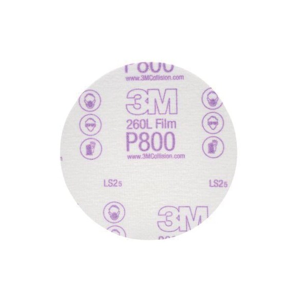 3M 3M Hookit Finishing Film Disc, 00954, 5 in, P800, 100 dscs pr bx, 4 bxs pr cs, 100PK - 7000000565