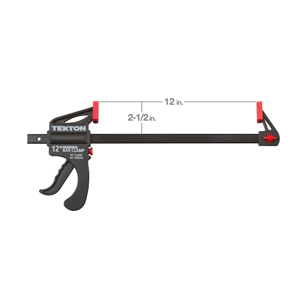 Tekton 12 Inch Ratchet Bar Clamp / 18 Inch Spreader - 39182