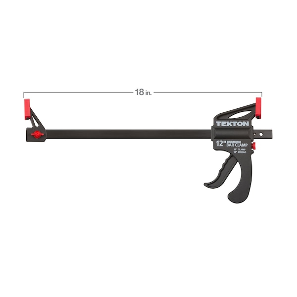 Tekton 12 Inch Ratchet Bar Clamp / 18 Inch Spreader - 39182