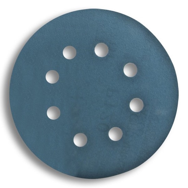 Pasco Hook-and-Loop Sanding Disc, 5 in. Dia, 8 Hole, 150 Grit - P6.24-05150V8