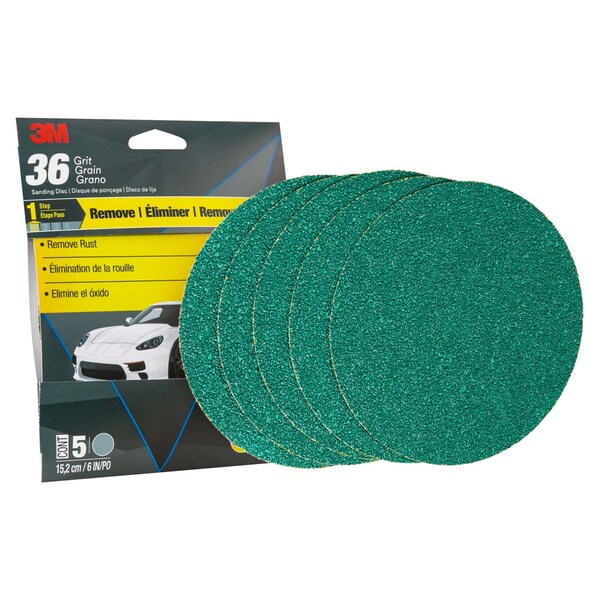 3M 3M Sanding Disc with Stikit Attachment, 6 in, 36 Grit, 5 per case, 20PK - 31548