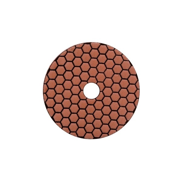 Lackmond Dry Polishing Pad, Resin Bonded Hook And Loop Backed, 4 Pad Diameter, 50 Grit - DPD504