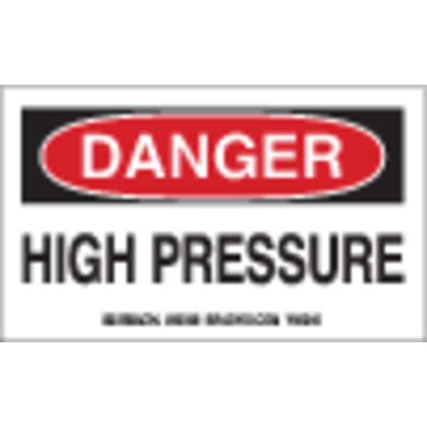 Brady Gas Cylinder Label, 3 In. H, 5 In. W, PK10, 60309 - 60309