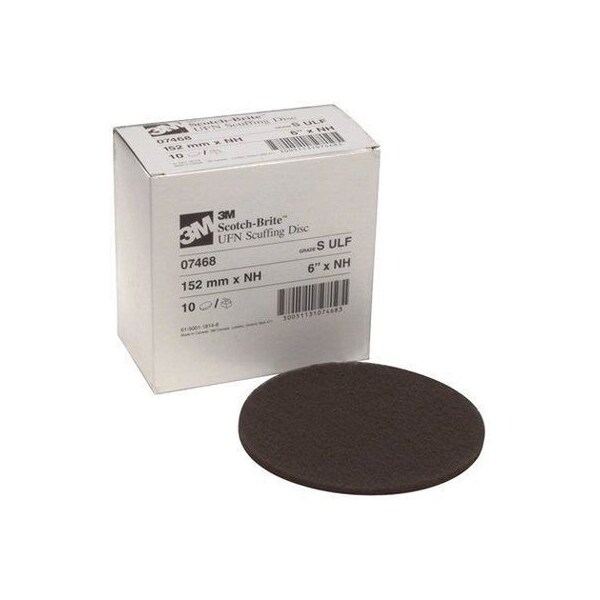 3M Scotch-BriteTM Scuffing Disc 07468, 6 in x NH S ULF, 10PK - 7000120839