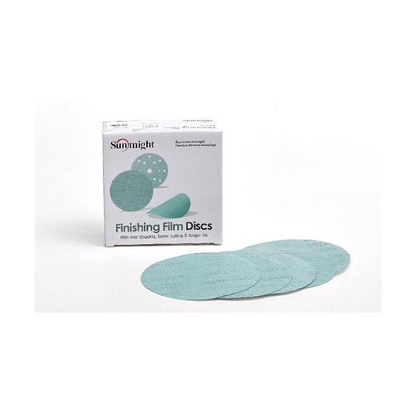 Sunmight Usa Film  -  6IN No hole Hook and Loop Disc  Grit 1500 , 50PK - 1422