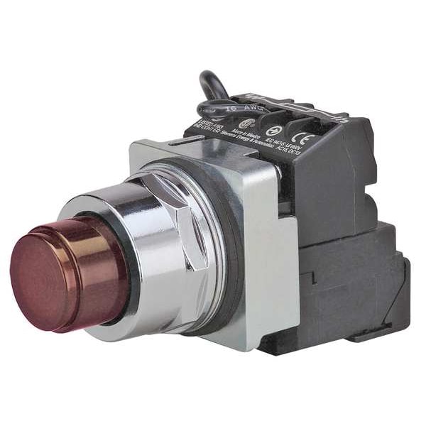 Botón pulsador iluminado Siemens, 30 mm, 1NA/1NC, Rojo - 52PT6G2A