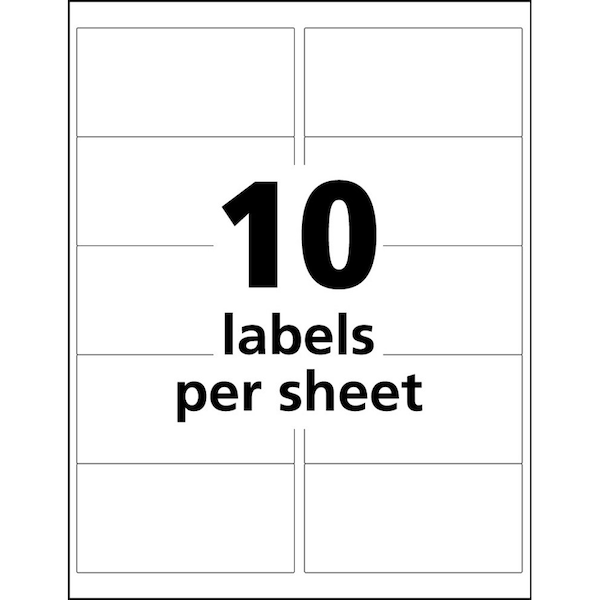 Avery 2" x 4" GHS Chemical Labels for Inkjet Printers, 500 labels/50-sheets - 7278260525