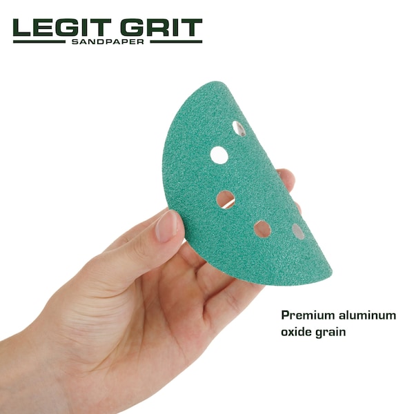 Legit Grit 5 inch Sand paper Disc, 8-Hole, 60 Grit, 150PK - LG5-860-150