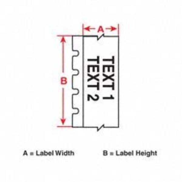 Brady Label Tape Cartridge, Black on White, Labels/Roll: Continuous - MC-750-499