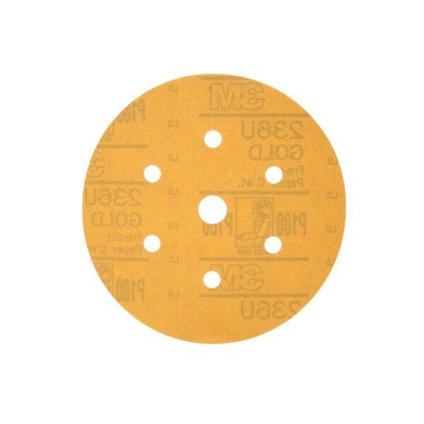 3M 3M Hookit Gold Disc D/F 236U, 01079, 6 in, P180C, 100PK - 7000118771