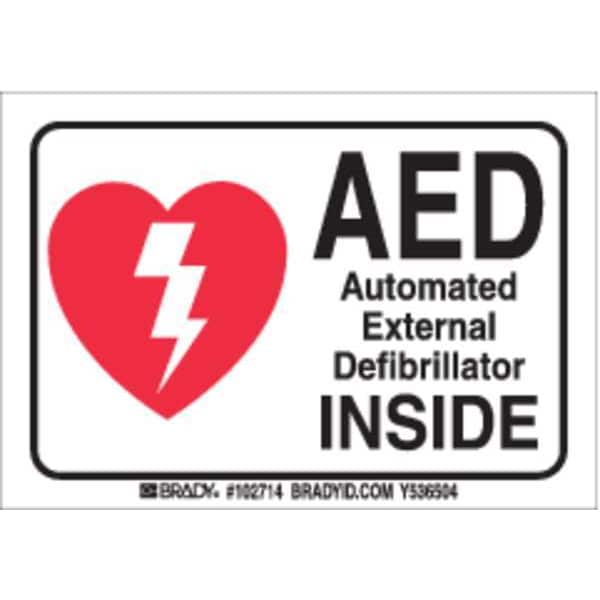 Brady Safety Label, 3-1/2 In. H, 5 In. W, 102714 - 102714